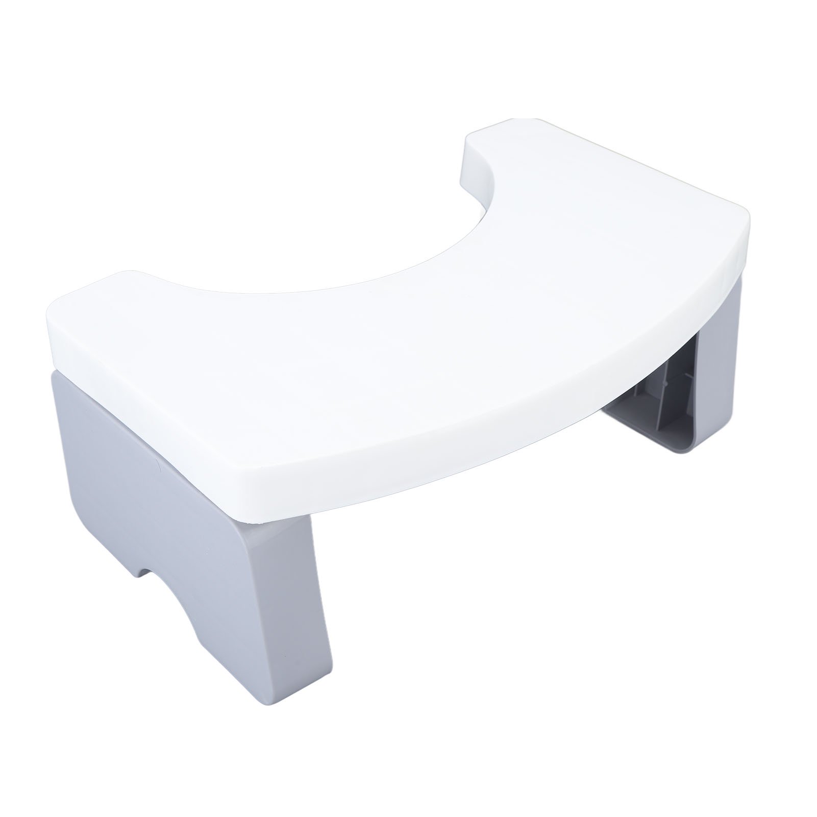 Foldable Toilet Potty Stool Anti Slip Squatting Foot Stool for Healthy Bathroom Posture Comfort, White 15.6 inches / 39.5 cm