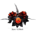 thumbnail image 4 of Halloween Candle Holders, 2 Pcs Burgundy Rose Flower Candle Wreath Rings, Gothic Halloween Decor, Candle Rings Wreaths for Pillar Candles, Artificial Red Black Floral Mini, 4 of 7