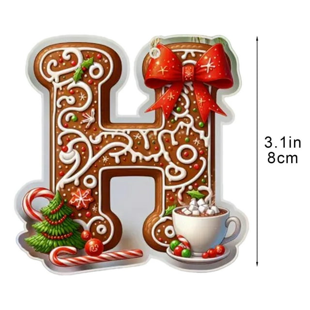 SDNall Christmas Tree Decorations, 26 Letters Christmas Tree Decoration Pendant Christmas Tree Ornaments Personalized Diy Christmas Ornaments Christmas Decoration Xmas Tree Hanging Decor Feature