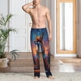thumbnail image 5 of Vsdgher Starry Sky Meditating Fox Print Mens Pajama Pants Sleep & Lounge Pants, PJ Bottoms With elastic waistb and Pockets, 5 of 5