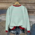 thumbnail image 7 of Makaor Womens Sweatshirts Christmas Plus Size Crew Neck Tops Striped Long Sleeve Pullover Tees Fleece Cute Vacation Clothes, 7 of 7