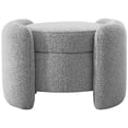 thumbnail image 3 of Meridian Furniture Horizon Grey Boucle Fabric Ottoman, 3 of 8