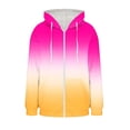 thumbnail image 5 of Lmnyox Fleece Lined Zip Up Hoodies for Women Fashion Casual Print Sweatshirt Jacket Fall Winter Outerwear, 5 of 7