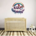 thumbnail image 2 of Cute Little Cow sleeping on a Cloud Daycare Wall Art Sticker Designs Vinyl Stickers For Home House Walls Rooms Windows Bedroom Decoration Size (20x20 inch), 2 of 3