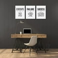 thumbnail image 2 of Inspirational Print - Framed Canvas Wall Art Success Quote, Office Wall Art, gift for boss, Positive Motivational Prints, Execute Failure Success Poster (D-3pcs,12x16inchx3pcs), 2 of 6