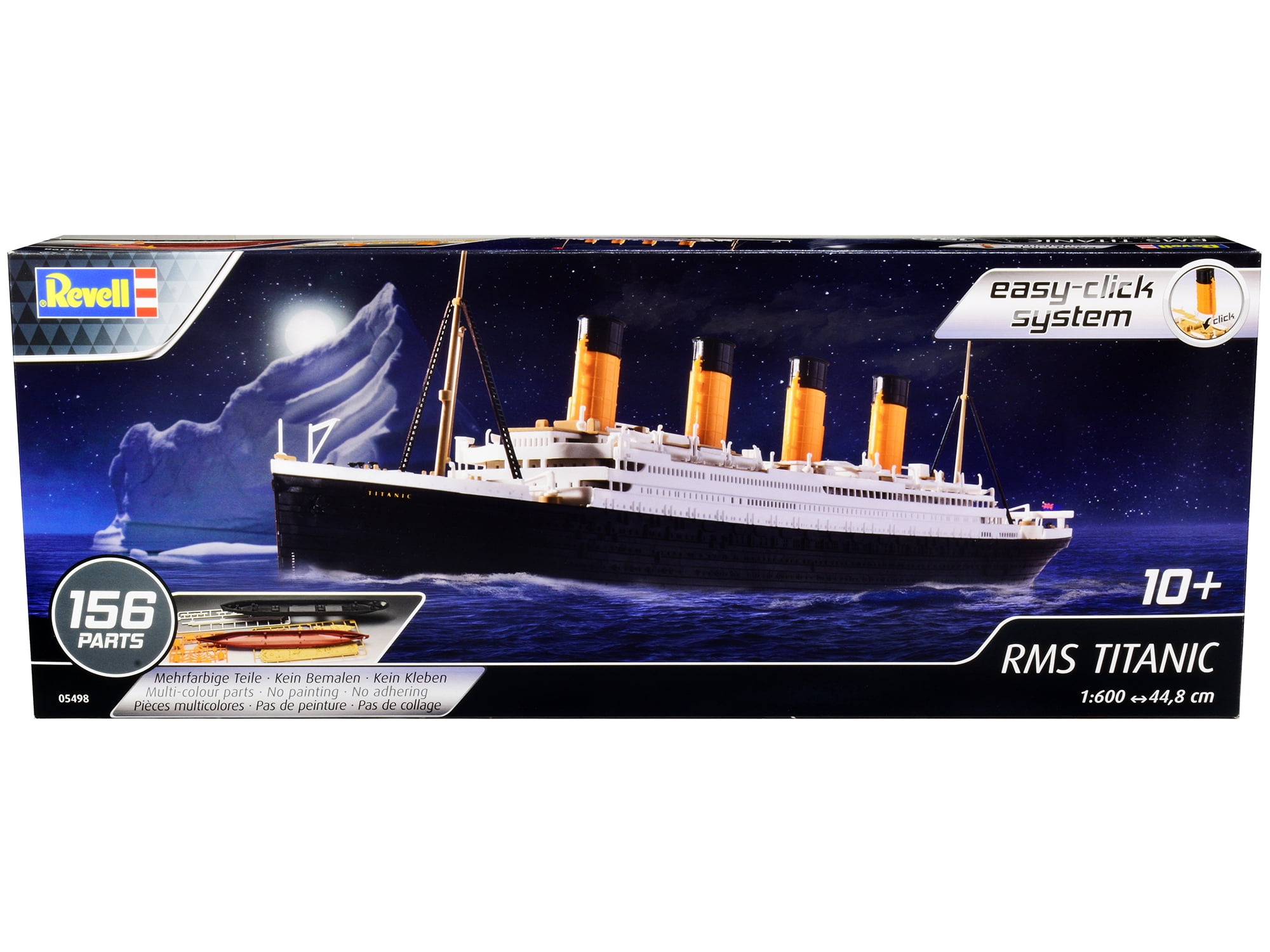 Level 2 Easy Click Model Kit RMS Titanic Passenger Liner Ship 1/600 Scale  Model by Revell 