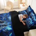 thumbnail image 5 of Manfei Wild Wolf 7-Piece Twin Bedding,Moon Mountain Bedding Comforter Set,Blue,Black Reversible, 5 of 7