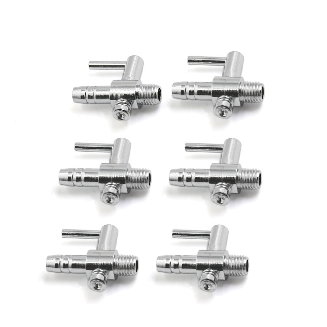6Pcs Stainless Steel Single Way Air Valve Distributor for Aquarium Pump