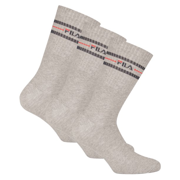 FILA Unisex Calcetines 3 pares - Calle, Deporte, Estilo de vida, Juego de calcetines, Rayas, 35-46 Grau 35-38 (3-5 UK)