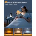 thumbnail image 3 of Luz para libros con pinza recargable 10 LED 3 colores 3 niveles de brillo duración 80 h ideal para lectura en cama, 3 of 6