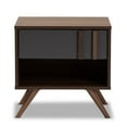thumbnail image 4 of Baxton Studio Naoki Modern and Contemporary Two-Tone Grey and Walnut Finished Wood 1-Drawer Nightstand, 4 of 9