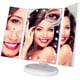 thumbnail image 3 of Lighted Makeup Mirror - with 10X 3X 2X Magnification, Tri-Fold Mirror with Lights, Touch Screen Switch, 180 Adjustable Stand, Dual Power Supply, Table, 3 of 5