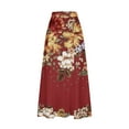thumbnail image 6 of WXLWZYWL Boho Maxi Skirts for Women Plus Size Trendy Fall 2024 Long Beach Skirts High Waisted Floral Renaissance Skirt with Pockets, 6 of 6
