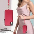 thumbnail image 3 of Wallet Case for Apple iPhone XR, with Crossbody Shoulder Strap & Hand Wrist Cards Holder Zipper Pocket Stand Feature Full Protective Shockpoof Phone Case for iPhone XR, Red, 3 of 7