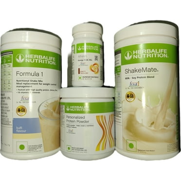Herblife Nutrition Shake Mix Kulfi With Protein Powder 200 G And Shake Mate & Afresh - Elaichi With Free Shipping