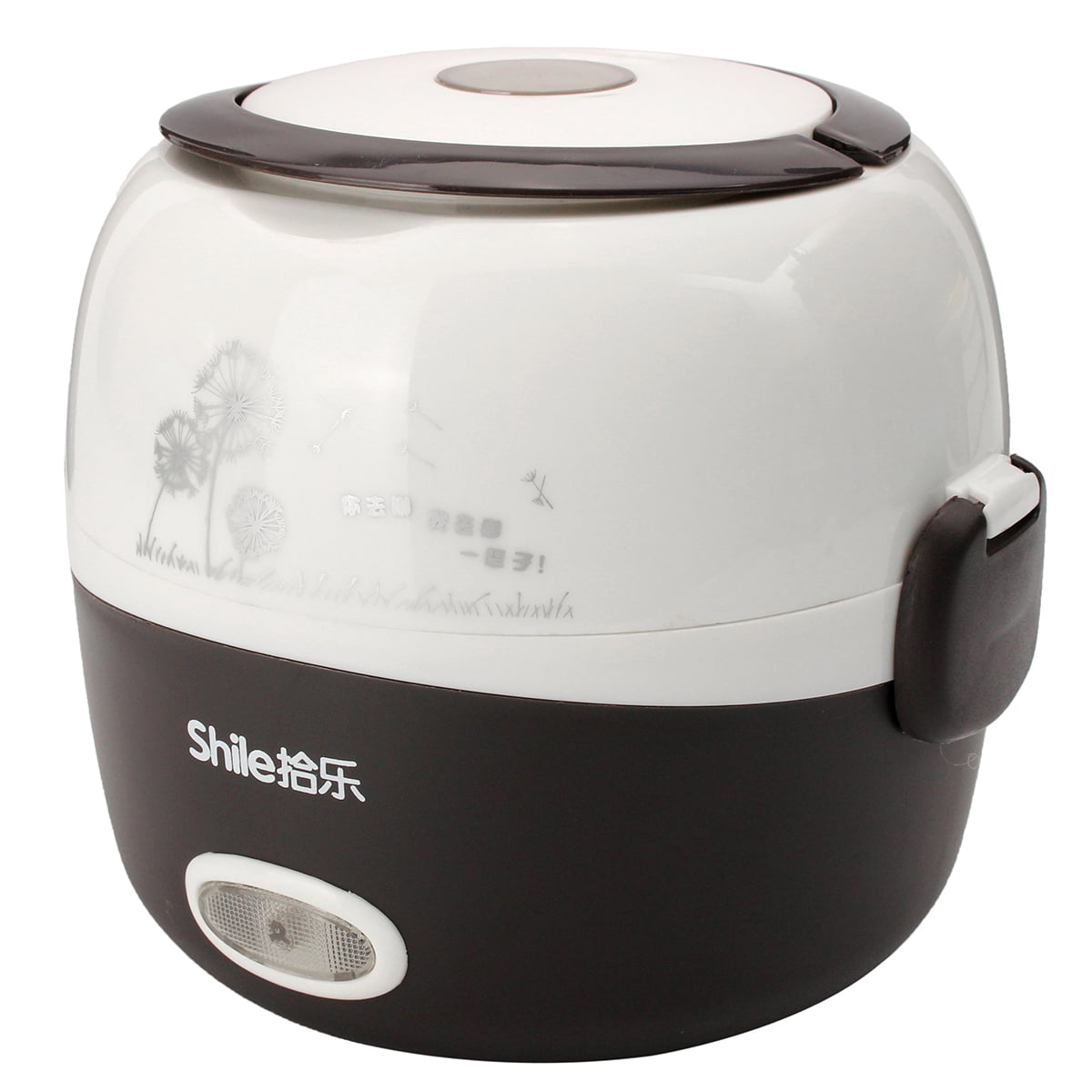 1.3L Electric Portable Lunch Box Rice Cooker Steamer 2 Layer Stainless Steel ~