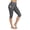 Gray, variant on Women Yoga Capris High Waist Tummy Control Pockets Workout Running Fitness Leggings Female