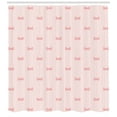 thumbnail image 3 of Ambesonne Cartoon Shower Curtain, Vertical Stripes Bow Tie, 69"Wx70"L, Pale Pink Rose, 3 of 3