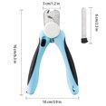 thumbnail image 2 of Cortaúñas para perros y gatos, cortaúñas para perros con lima de uñas, cortaúñas para perros profesionales y seguros, adecuado para mascotas grandes y medianas, azul, 2 of 5