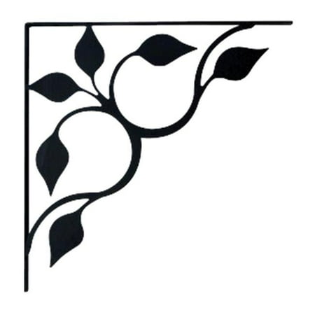

Village Wrought Iron SB-109-L Pair of Leaf Fan Shelf Brackets - Large