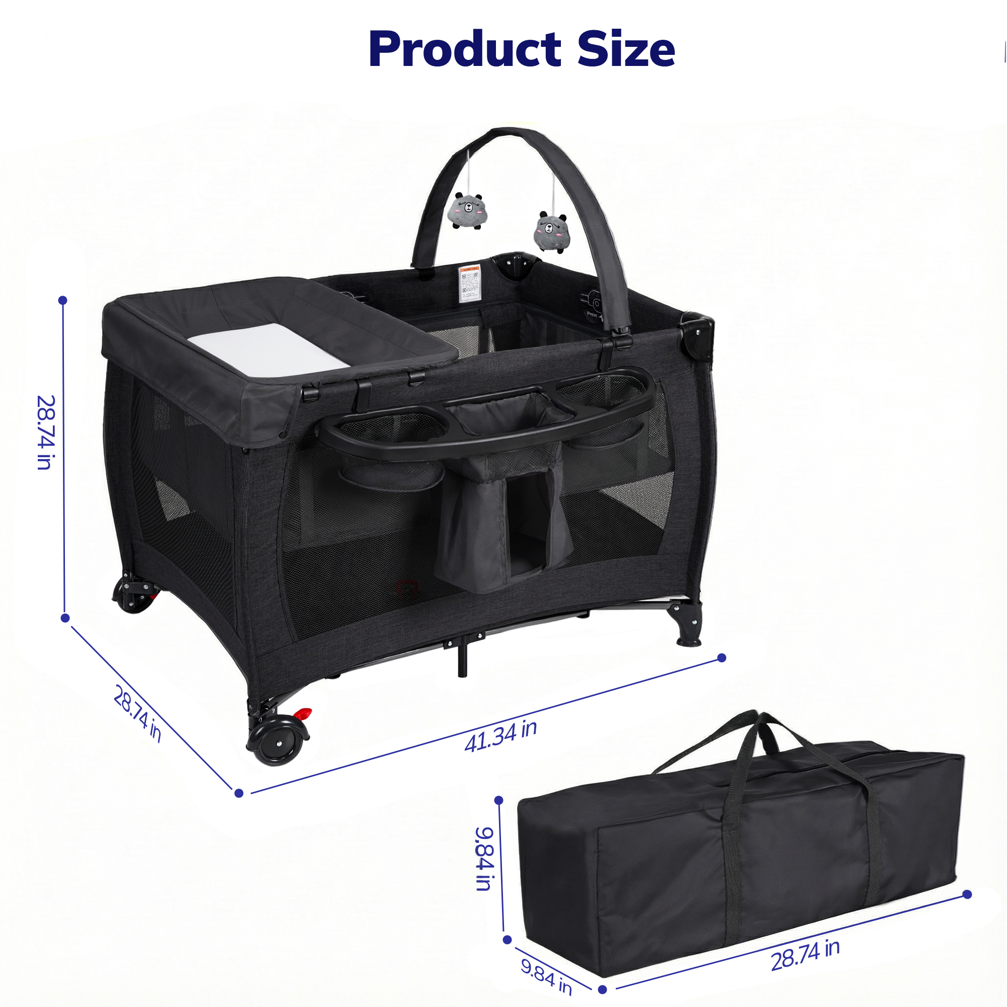 Sacvon Baby Playard with Bassinet and Changing Table photo 3