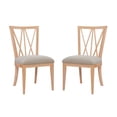 thumbnail image 6 of Linon Saxon Wood Dining Side Accent Chair, Set of 2, Natural with Beige Fabric, 6 of 16