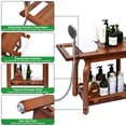 thumbnail image 6 of 2-Tier Bamboo Shower Chair for Inside Shower, Waterproof Bathroom Baby Bath Seat with Storage Shelf and Shower Head Holder, Shower Stool for Seniors Adults Disabled Pregnant Woman(Brown), 6 of 8