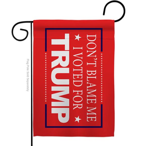 USA Decoration G170199-BO 13 x 18.5 in. Dont Blame Me Red American Political Garden Flag with Double-Sided Horizontal House Decoration Banner Yard Gift