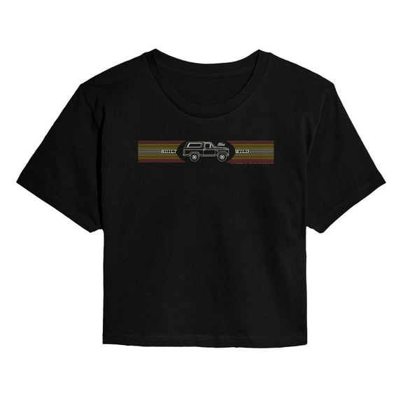Ford - Bronco Xlt Built Wild - Juniors Cropped Short Sleeve Graphic T-Shirt
