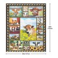 thumbnail image 2 of Cute Cow Print Blanket Animal Flower Throw Blanket Ultra-Soft Flannel Blanket for Couch Sofa Bed for Teens Adults 50"x60", 2 of 7