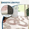 thumbnail image 2 of Washable Runner Rug, Soft Non Slip Pink Kitchen Runner, Low Pile Ultra Thin Hallway Rugs, Non Sheddiing Foldable Lightweight Mat for Entryway Bathroom Laundry, Snake Print, 2 of 8