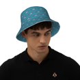 thumbnail image 5 of Yiaed Cartoon Whale Print Reflective Stripe Bucket Hat Unisex Funny Outdoor Fisherman Cap Beach Sun Hat, 5 of 5