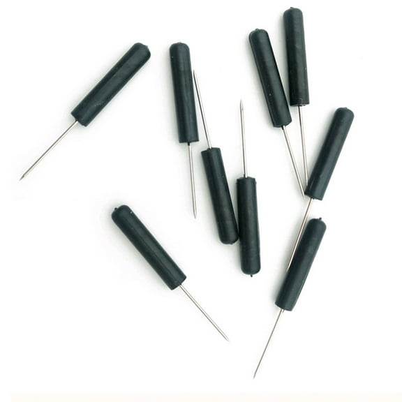 Amosfun 6Pcs Cylinder Push Pins Black for Maps Calendars and Lightweight Wall Displays