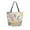 Retro Plant Pattern, variant on Open Top Canvas Tote Bag with Zipper Reusable Shopping Bag 13.5x15" Roomy Carryall Retro Plant Pattern