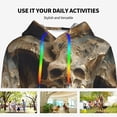 thumbnail image 4 of Kdxio Ancient Skull Cave Landscape Print Womens Oversized Hoodies Sweatshirts Hooded Pullover Tops Sweaters Casual-Large, 4 of 7