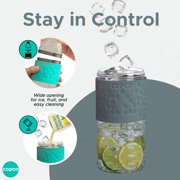Copco Hydra 16.9oz Reusable Water Bottle, Set of 2 (Gray & Teal)