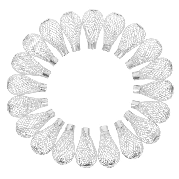 20 Pcs Christmas Light Fixtures Pendant Shade Christmas Light String Shades Silver 4.50X2.30X2.30CM