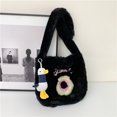 thumbnail image 3 of Bolso Hobo de felpa para mujer bolso tipo cartera peludo de piel sintética bolso de citas para mujer de gran capacidad, 3 of 9