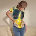 thumbnail image 4 of Lsque Pikmin Women's Crew Neck Short Sleeve Bodysuit Basic T Shirts Tops Onesie Adult Cute Pajama-XX-Large, 4 of 8