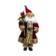 thumbnail image 3 of Figura de Papá Noel, muñeco de Papá Noel, figura tradicional de pie, adorno navideño para oficina, cumpleaños, escaparate, fiesta navideña Marrón rojizo, 3 of 8