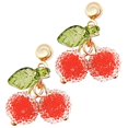 thumbnail image 3 of Cherry Earrings Creative Cherry Dangle Earrings 1Pair Women Fashion Accessory, 3 of 4