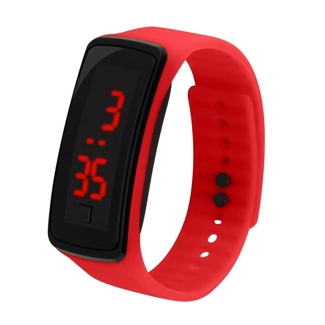 Montre LED Montre Électronique pour Enfants Étanche Non Électronique LED Silicone Montre Intelligente