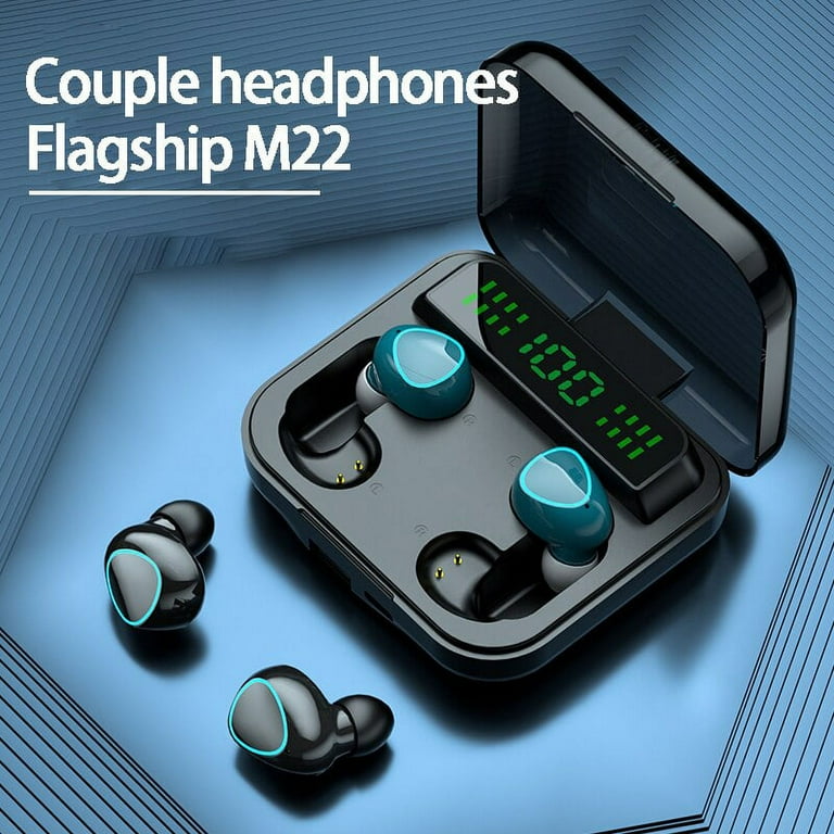 Tws bluetooth 5.0 earphones 2200mah charging box wireless headphone 9d stereo sports waterproof earbuds headsets with microphone sales