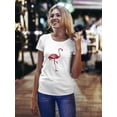 thumbnail image 2 of Tropical Flamingo In Watercolor T-Shirt Women -Image by Shutterstock, Female x-Large, 2 of 4