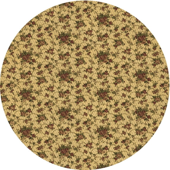 Ahgly Company Machine Washable Indoor Square Transitional Saddle Brown Area Rugs, 3' Square