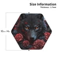 thumbnail image 2 of Kdxio Rose Full Moon Black Wolf Funny Coasters,4 Pcs Leather Coasters,Housewarming Gifts,Protect Furniture from Water Marks Scratch and Damage, 2 of 6
