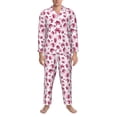 thumbnail image 3 of Goofa Lilies Flowers for 2-piece Loungewear Set Men’s Sleepwear Set Soft PJs Cozy loungewear Comfy Sleep Set Winter Pajamas-Large, 3 of 7