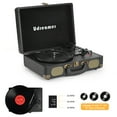 Udreamer Vinyl Record Player 3Speed Turntable with Bluetooth,Suitcase Portable Vintage Audio