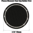 thumbnail image 3 of 2PCS Universal Bling Car Cup Coaster,Rhinestone Car Accessories 2.75 inch Car Cup Holder Insert Mat Pad Set,Suitable for Most Car Interior (Black), 3 of 4