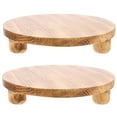 thumbnail image 1 of LITINKIMI 2Pcs Wood Planter Stool Round for Plant Lovers Indoor Use, 1 of 6